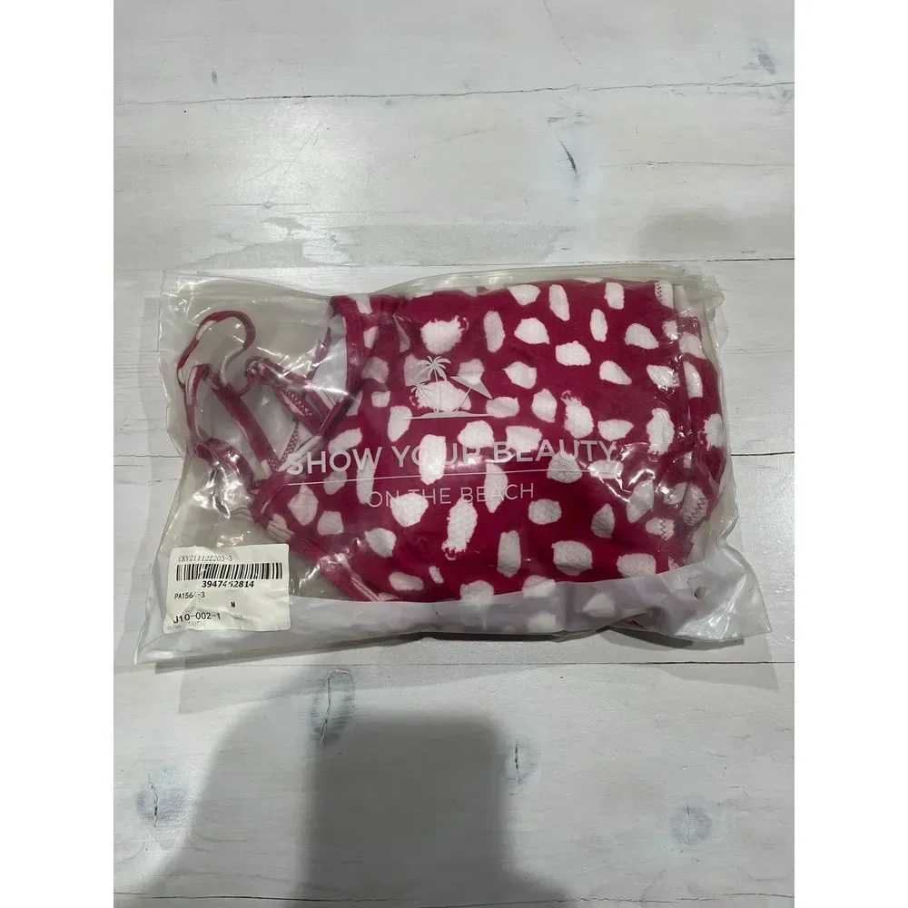 Bikini NEW W TAGS! Pink with white‎ spots size medium